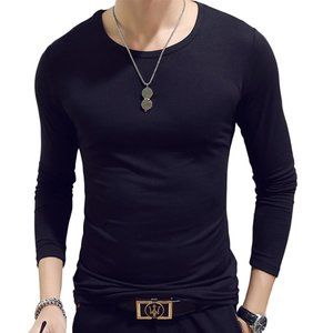 Round Neck Casual Tops Long-sleeve Shirts